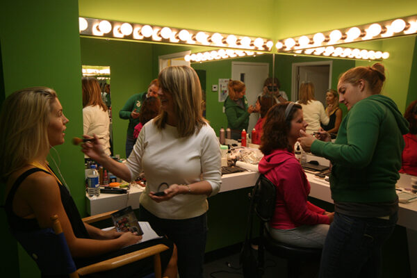 Makeup and dressing rooms